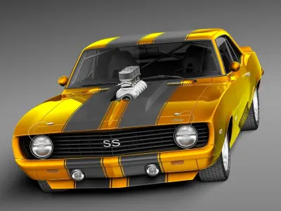 Chevrolet Camaro SS Street Rod 1969 3D model