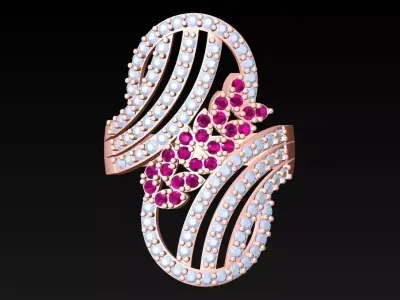 Diamond Ring - Womens Rings - N2177 3D print model