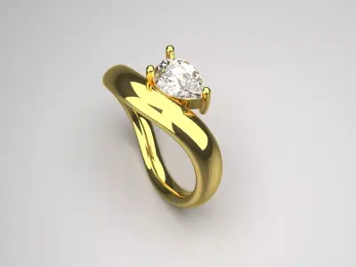 luxury diamond ring jr00126 3D print model