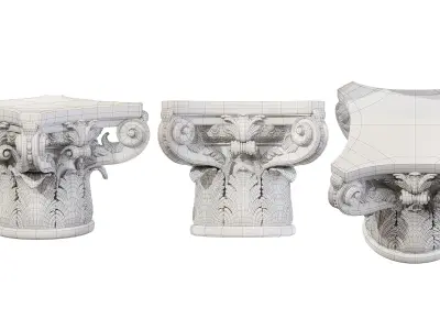 Collection of 10 classic capitals Part1 3D model