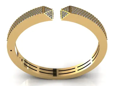 Sauvage Square Bracelet Pave 3D print model