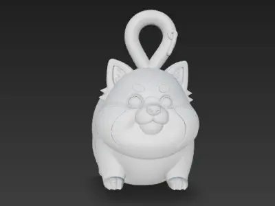 Cute Red Panda Keychain 3D Printable Stylized Animal Figure 3D print model