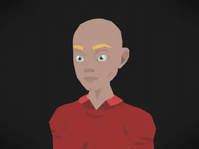 Colorly - Farmer Guy - Game Ready - Rigged - Customizable Low-poly 3D model