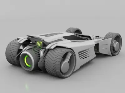 sci-fi vehicle  3D model by BlenderZone