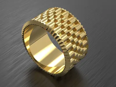 Wedding ring width 12 mm 3D print model