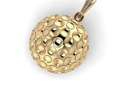  Golf Ball Charm Sports Ball Pendant Necklace 3D print model