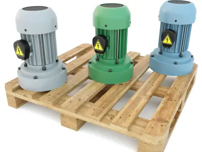 Machine tool vertical Electric Motor 3D model