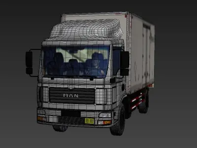 Chinese medicine reagent vehicle car Truck Box cargo 3D model