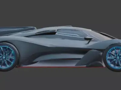 Luxury Performance Hypercar 3D Asset Low-poly 3D model