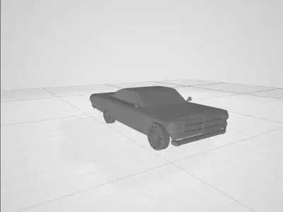 Lowrider car Low-poly 3D model