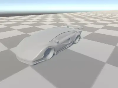 low poly lambo car  3D model