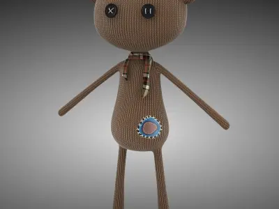 Bear - Puppet Low-poly 3D model