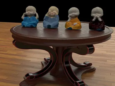 Chinese monk kids collection 3D model