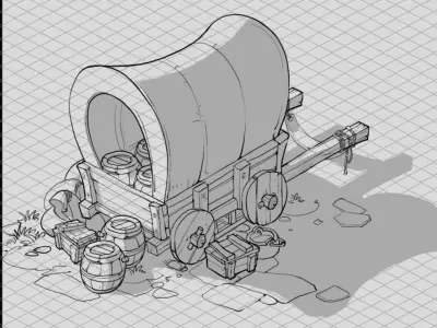 Game Transport - carriage 49 3D model