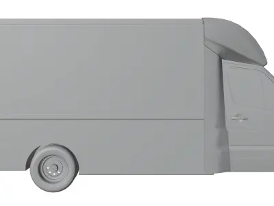 Parcel delivery car unbranded 3D model