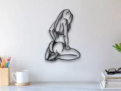 Beautiful Girl Wall Art 3D print model