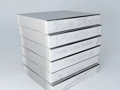 Books stack of Free 3D model