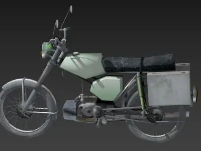 Moped motorcycle Free low-poly 3D model