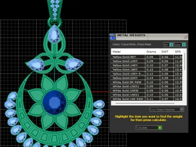 VICTORIAN LUXURY PENDANT 3D PRINTABLE MODEL 3D print model