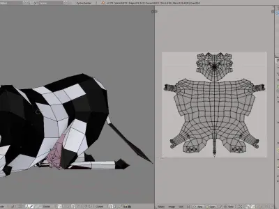 Lowpoly Cows polygonal cow Low-poly 3D model
