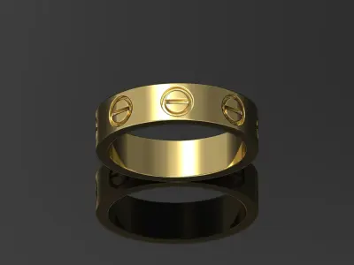 Wedding rings Love 8 size 3D print model