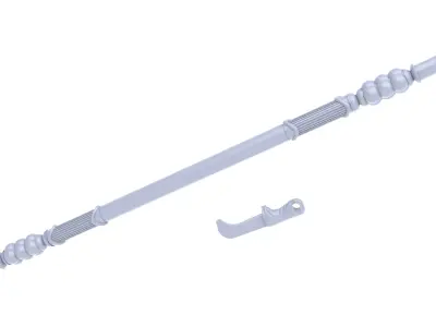 Vibro Staff and knife 1-6 Scale Hottoys  Free 3D print model