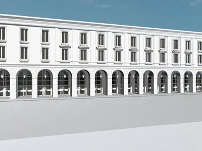 European arcade 3D model