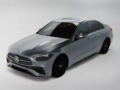 Mercedes-Benz C300 4Matic W206 Low-poly 3D model