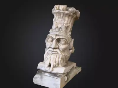 Stone Sentinel Low-poly 3D model