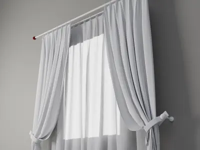 Curtains 02 collection 4 3D model