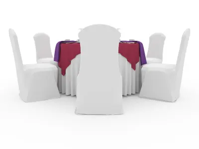 Banquet Table and Chair 35 3D model