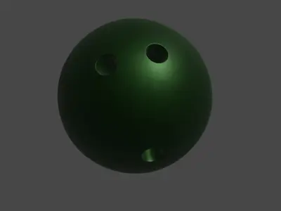 Bowling ball with holes Free 3D model