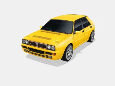 Lancia Delta HF Integrale 1992 Low-poly 3D model