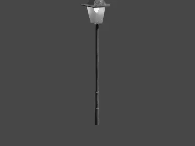 Park Lantern Low-poly 3D model
