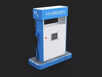 Hydrogen Dispenser Low-poly 3D model