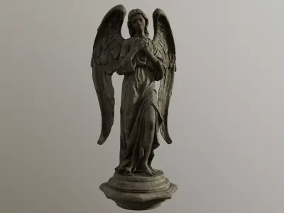 Stone Angel Statue 3D model