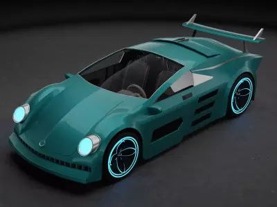 Futuristic Car Neo Low-poly 3D model
