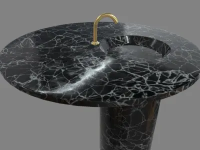 Modern Luxury Bathroom Sink Low-poly 3D model