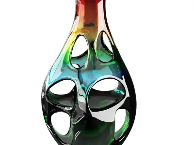 Vase decor Low-poly 3D model 17