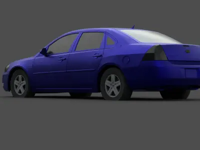 Chevrolet Impala 3D Model High-Quality Classic Car Low-poly 3D model