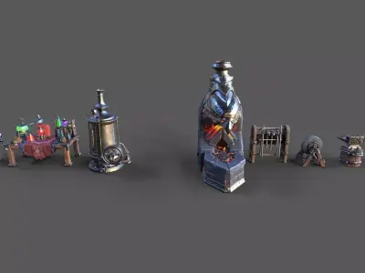 Fantasy Middle Earth Pack Low-poly 3D model
