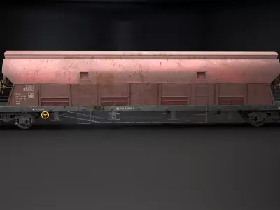 Rusted Tadds Bulk Cargo Railcar Low-poly 3D model