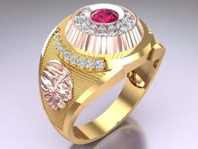 Aboriginal Rings - Men ring - N563 3D print model