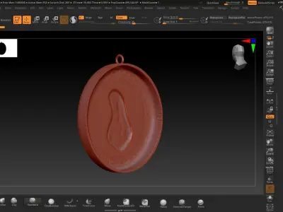 girl pendant 3D printable file Free 3D print model