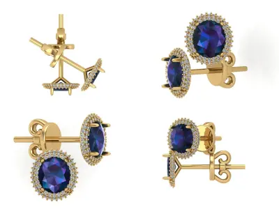 Earrings ri16 3D print model