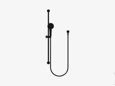 Shower - Rail - Luxury - Sleek - Extended Low-poly 3D model