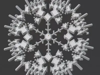 Decor Snowflake Design 1 3D print model