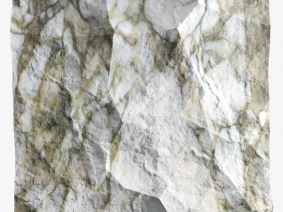 409-RockPanel rock wall - piece canvas art 3D model