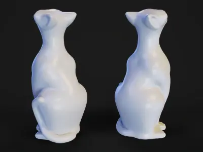Sitting Cat Figurine 3D print model