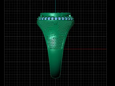 Print Ready STL 3DM  Gents Rings Diamond Men Ring  3D print model 220